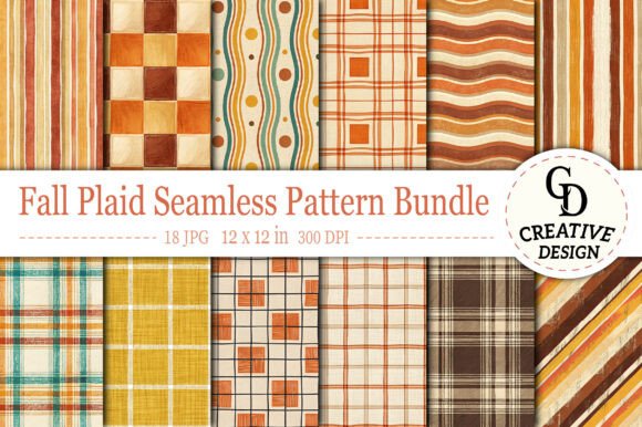Download Fall Plaid Seamless Pattern Bundle - Plaid Collection