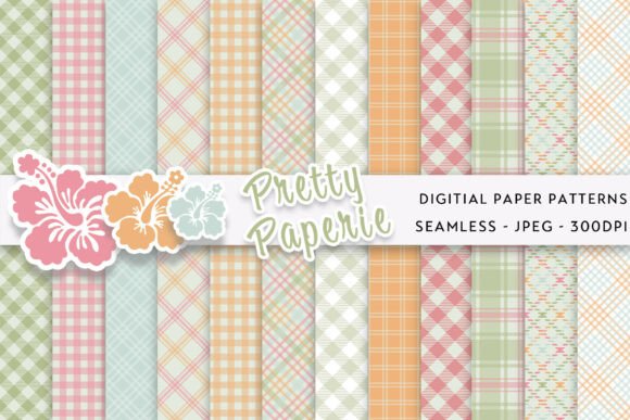 Download 12 Plaid Digital Paper Backgrounds - Plaid Collection