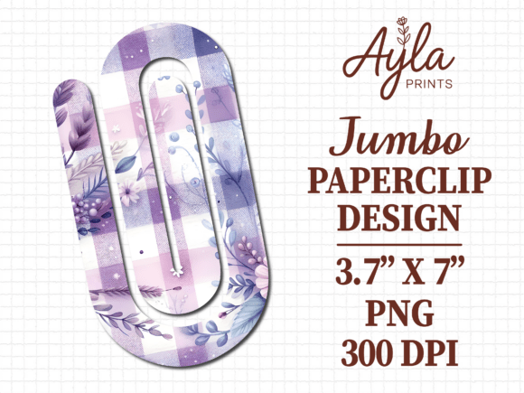 Download Purple Plaid Check Jumbo Paperclip PNG - Plaid Collection