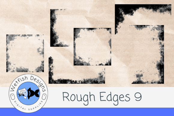 Download 6 Distressed PNG Texture Edges (Set 9) - Distressed Collection