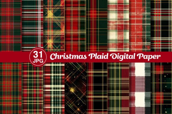 Download Christmas Plaid Digital Paper - Premium Resources