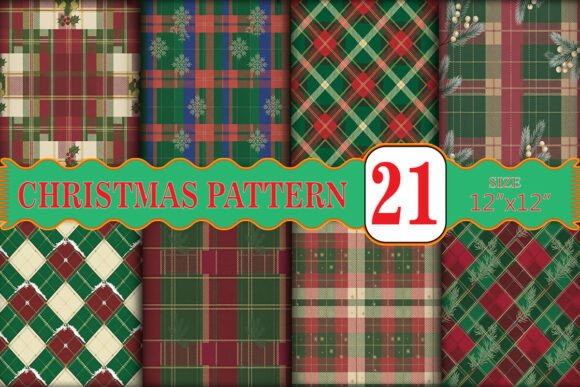 Download Christmas Plaid Digital Pattern Pack - Plaid Collection